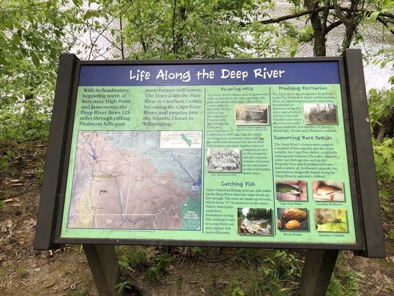 Life Along the Deep River Marker image. Click for full size.