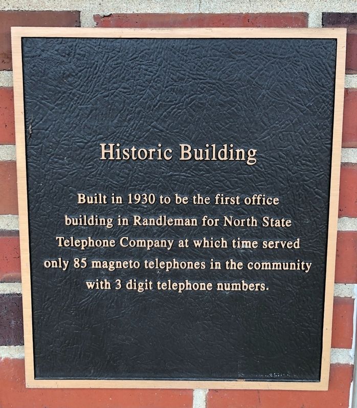 Historic Building Marker image. Click for full size.
