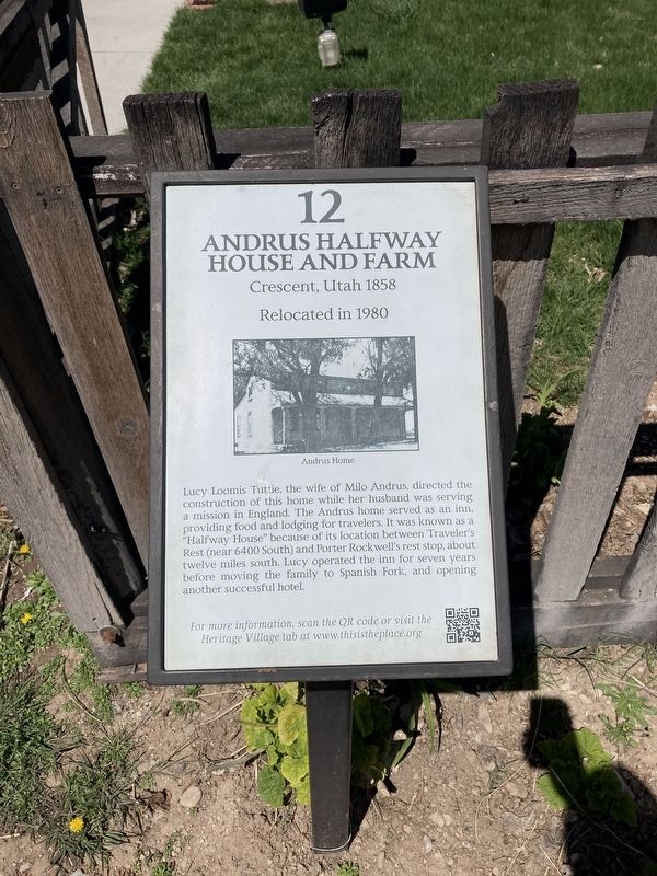 Andrus Halfway House and Farm Marker image. Click for full size.