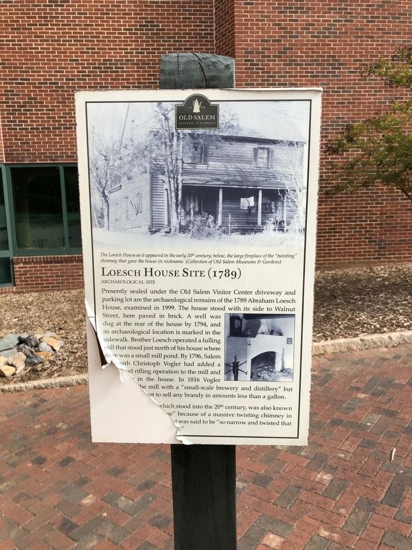 Loesch House Site (1789) Marker image. Click for full size.