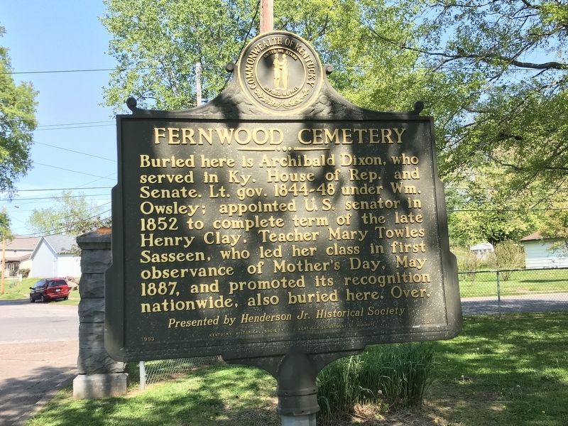 Fernwood Cemetery Marker (Side B) image. Click for full size.