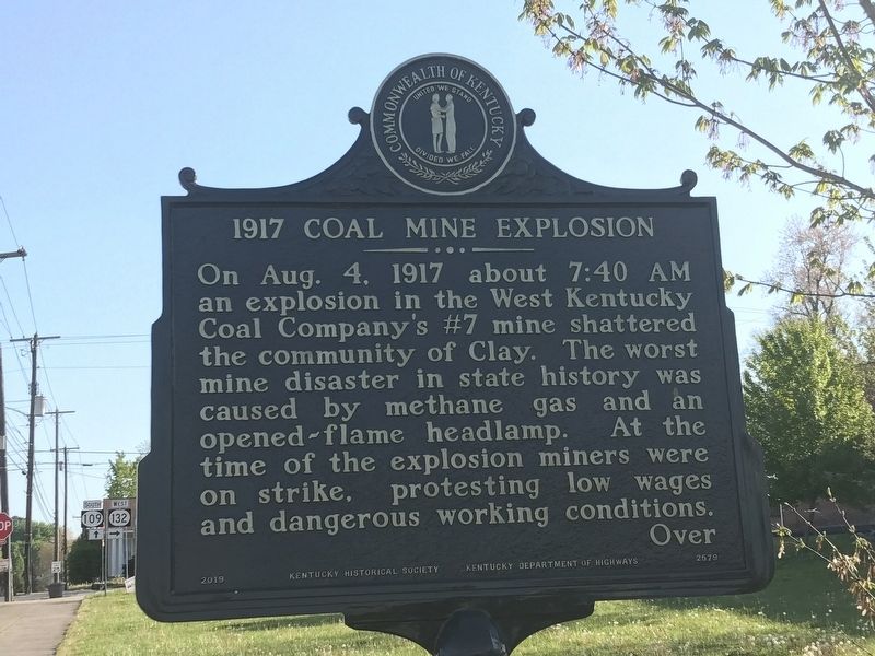 1917 Coal Mine Explosion Marker (Side A) image. Click for full size.
