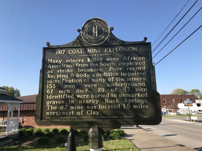 1917 Coal Mine Explosion Marker (Side B) image. Click for full size.