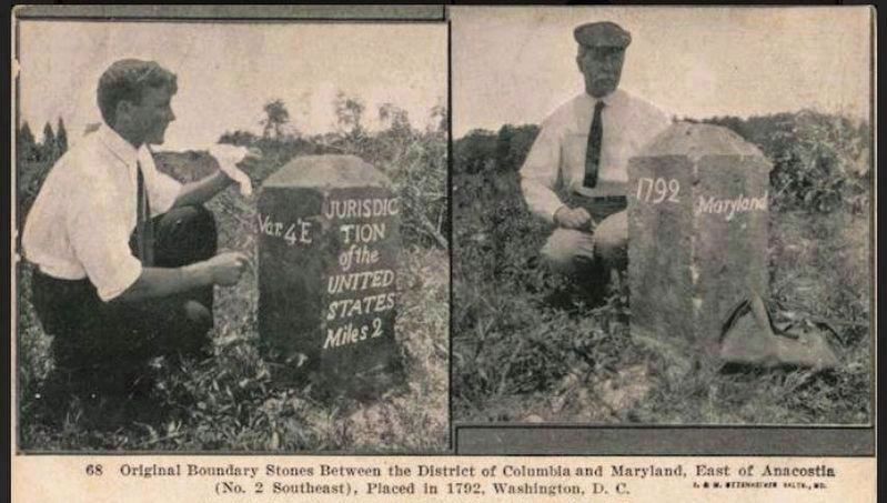 Original Federal Boundary Stone, District of Columbia, Southeast 2 Marker image. Click for full size.