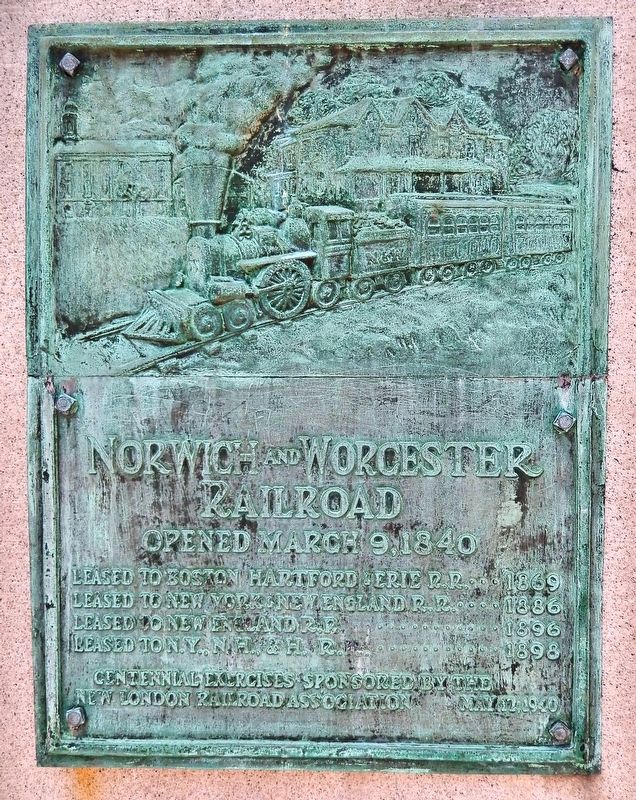 Norwich and Worcester Railroad Marker image. Click for full size.