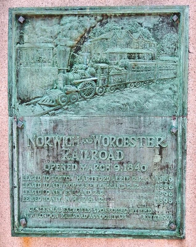 Norwich and Worcester Railroad Marker image. Click for full size.