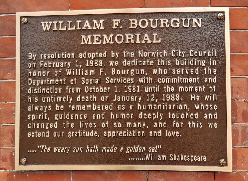 William F. Bourgun Memorial image. Click for full size.