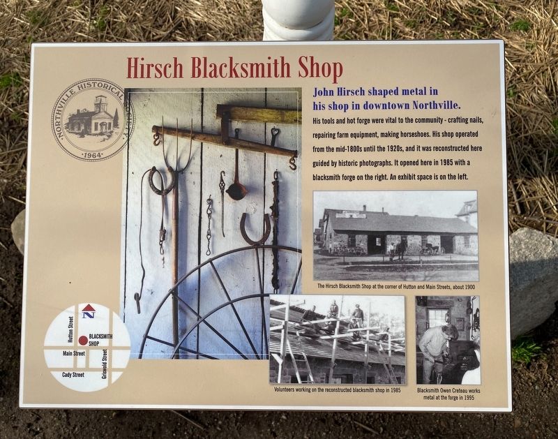 Hirsch Blacksmith Shop Marker image. Click for full size.
