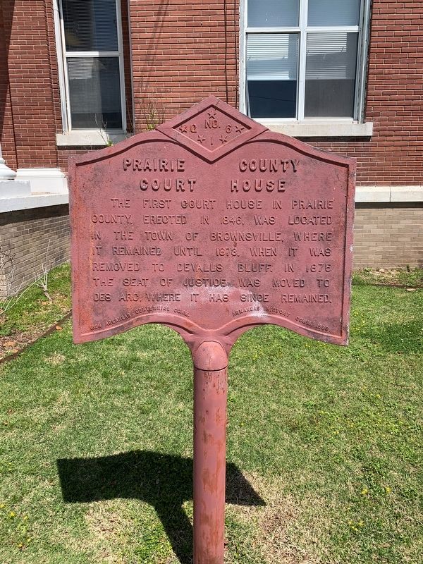 Prairie County Court House Marker image. Click for full size.