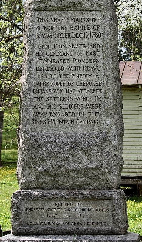 Battle of Boyd's Creek Marker image. Click for full size.