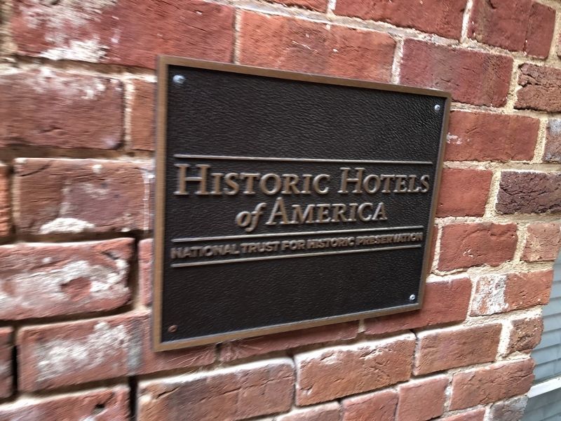 Historic Hotels of America plaque on the building image. Click for full size.