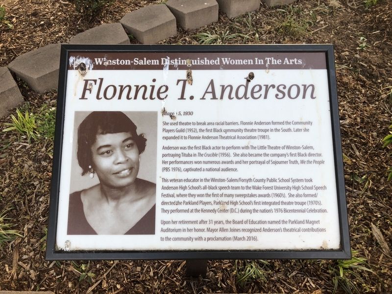 Flonnie T. Anderson Marker image. Click for full size.