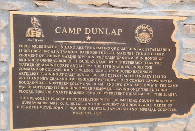 Camp Dunlap Marker image. Click for full size.
