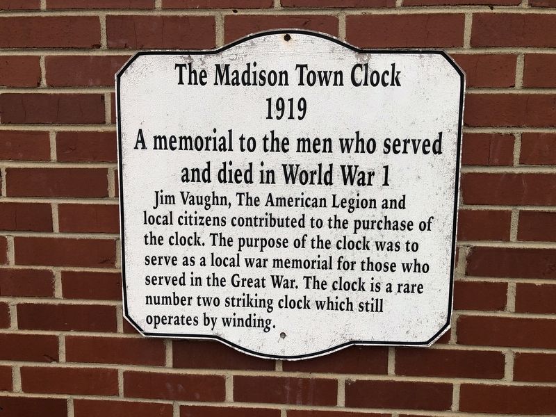 The Madison Town Clock Marker image. Click for full size.