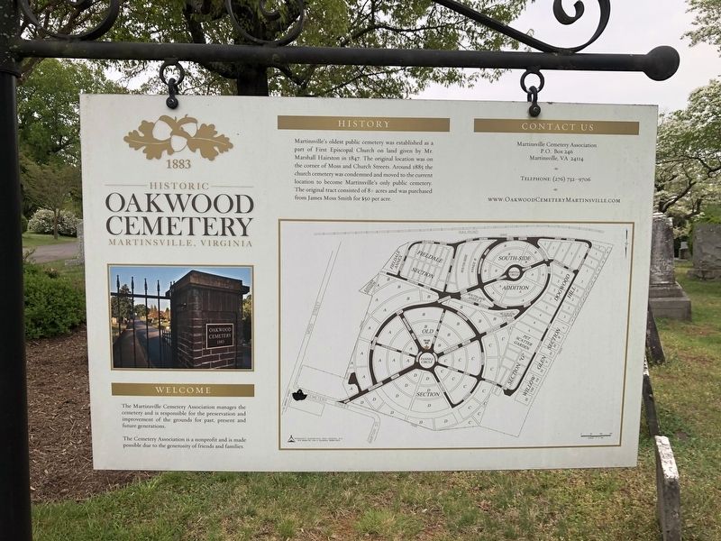 Historic Oakwood Cemetery Marker image. Click for full size.