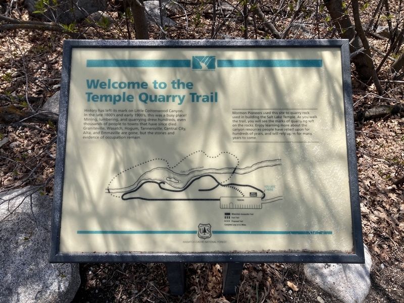 Welcome to the Temple Quarry Trail Marker image. Click for full size.
