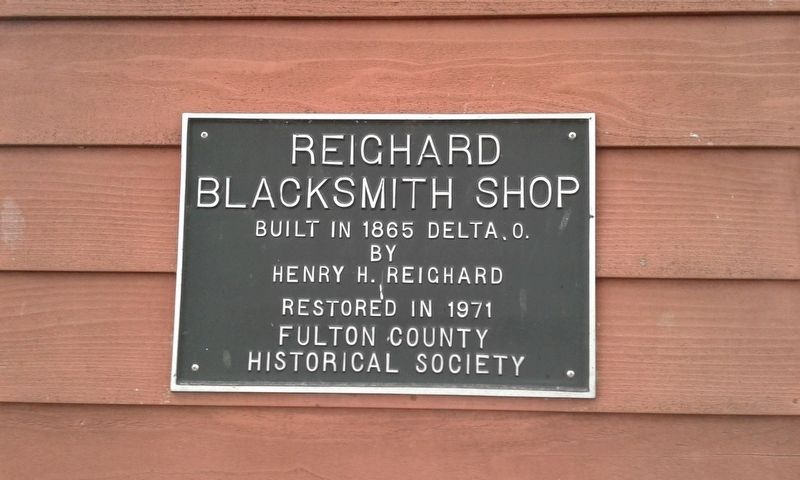 Reighard Blacksmith Shop Marker image. Click for full size.