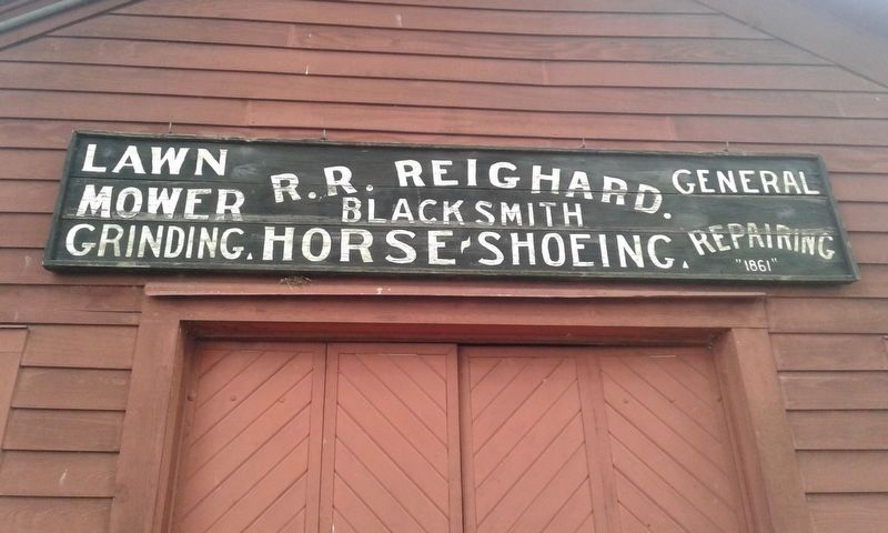 Reighard Blacksmith Shop Sign image. Click for full size.