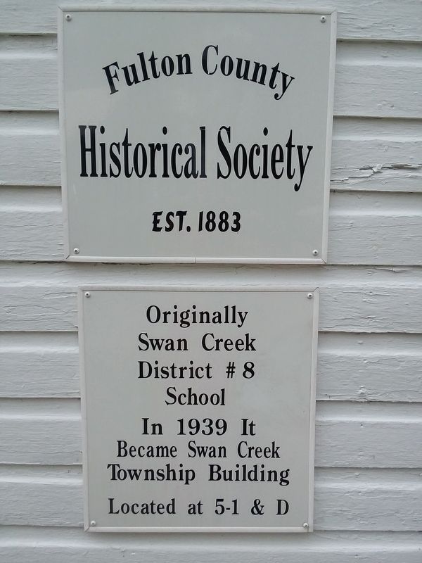 Original Swan Creek District #8 School Marker image. Click for full size.