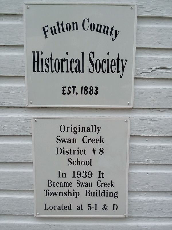 Original Swan Creek District #8 School Marker image. Click for full size.