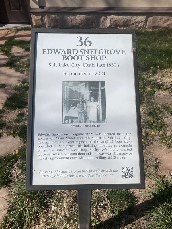 Edward Snelgrove Boot Shop Marker image. Click for full size.