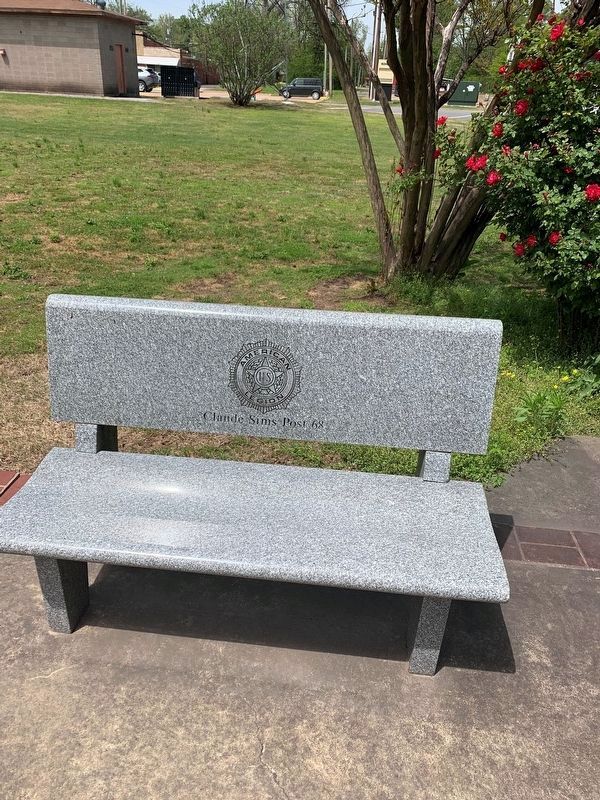 American Legion Memorial Claude Sims Post #68 Bench. Click for full size. American Legion Memorial Claude Sims Post #68 Bench image. Click for full size.