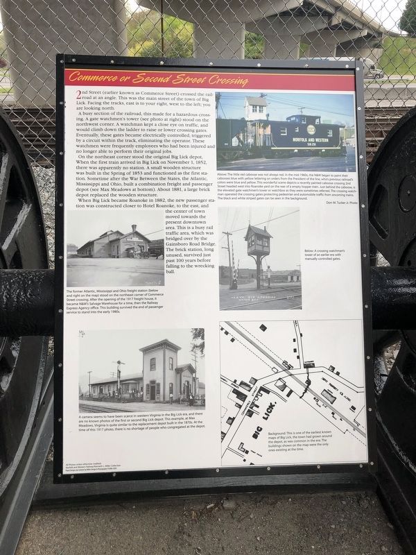 Commerce or Second Street Crossing Marker. Click for full size. Commerce or Second Street Crossing Marker image. Click for full size.