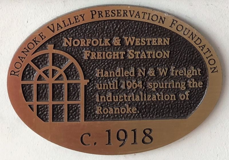 Norfolk & Western Freight Station Marker image. Click for full size.