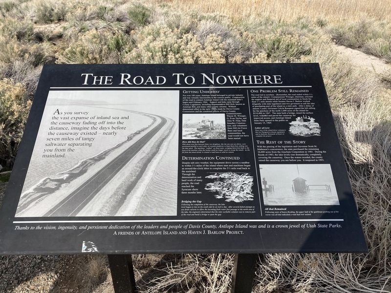The Road To Nowhere Marker image. Click for full size.
