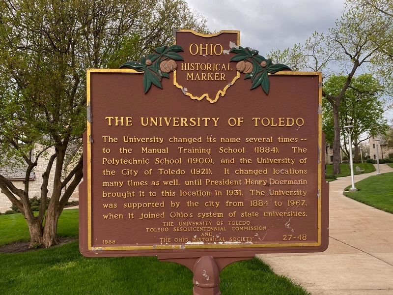 The University of Toledo Marker reverse. Click for full size. The University of Toledo Marker reverse image. Click for full size.