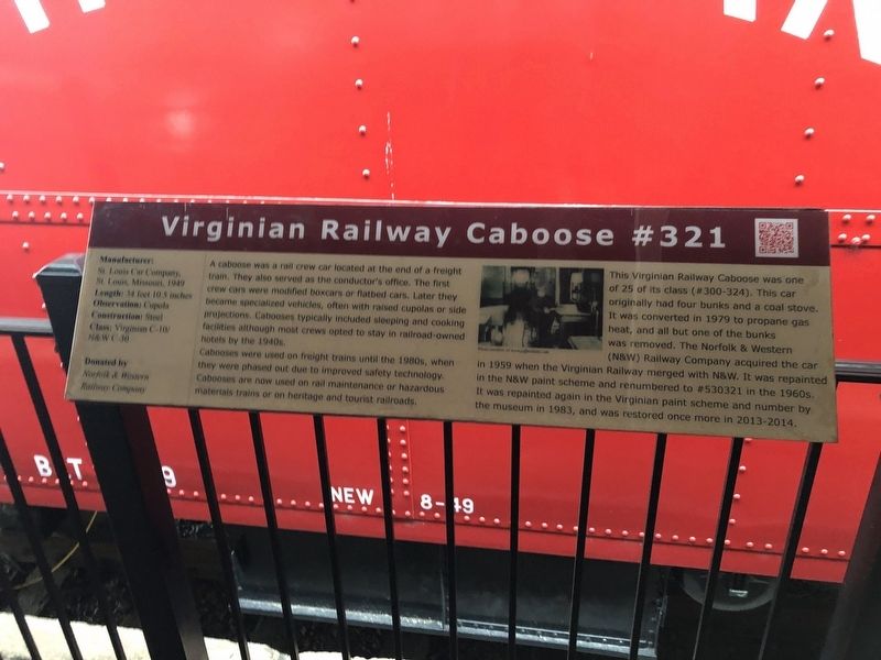 Virginian Railway Caboose #321 Marker image. Click for full size.