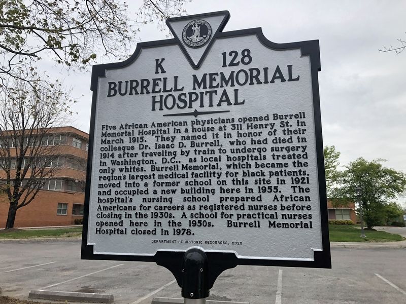 Burrell Memorial Hospital Marker image. Click for full size.