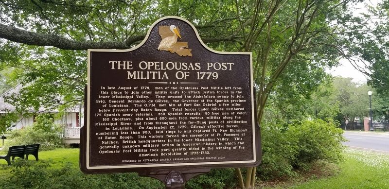 The Opelousas Post Militia of 1779 Marker image. Click for full size.