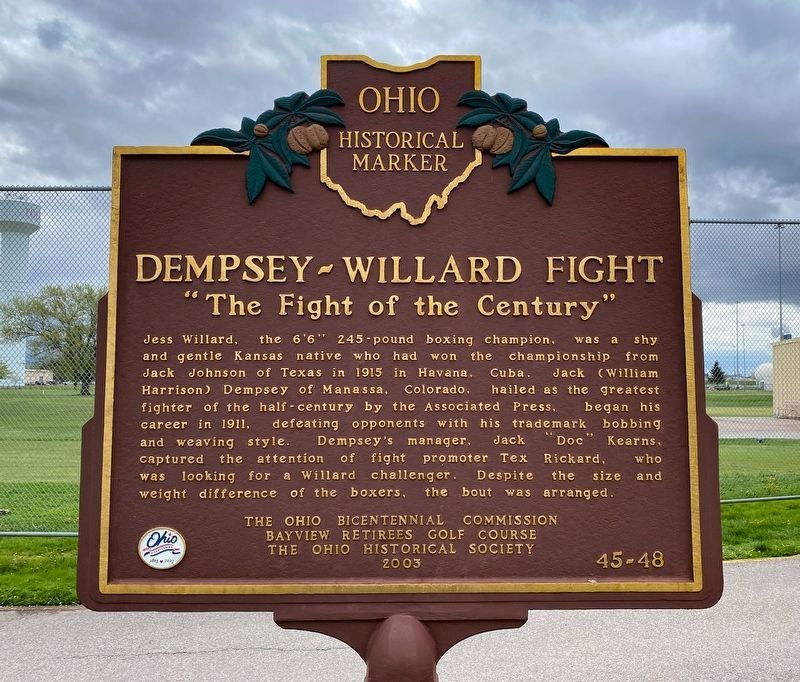 Dempsey-Willard Fight Marker image. Click for full size.