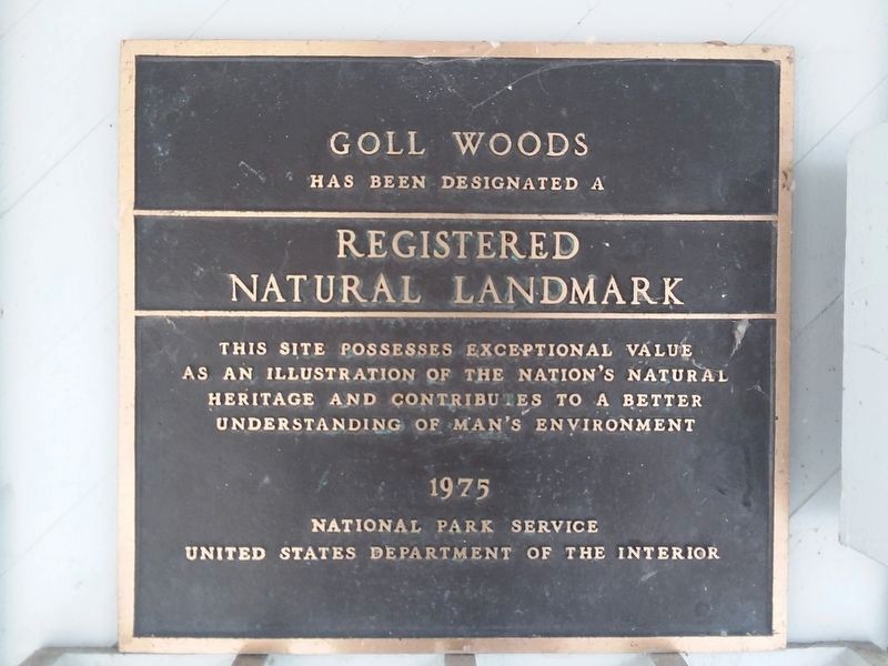 National Natural Landmark Plaque on the grounds image. Click for full size.