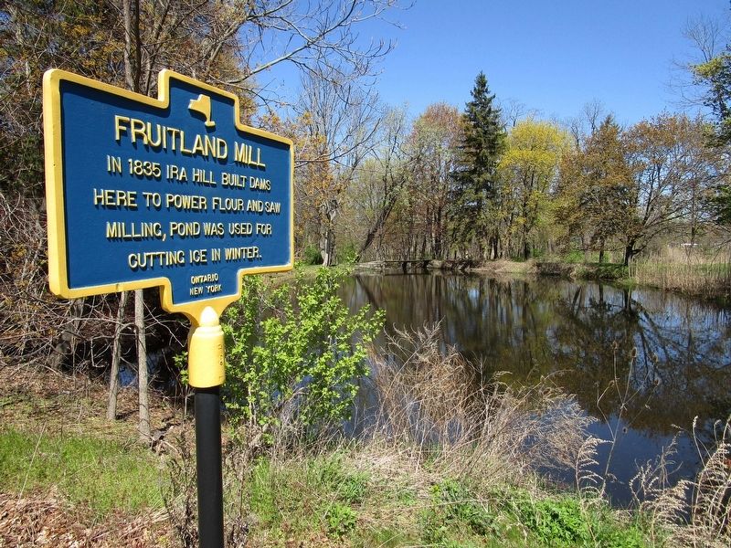 Fruitland Mill Marker & Mill Pond. Click for full size. Fruitland Mill Marker & Mill Pond image. Click for full size.