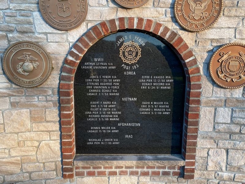 Luna Pier American Legions Veterans Memorial. Click for full size. Luna Pier American Legions Veterans Memorial image. Click for full size.