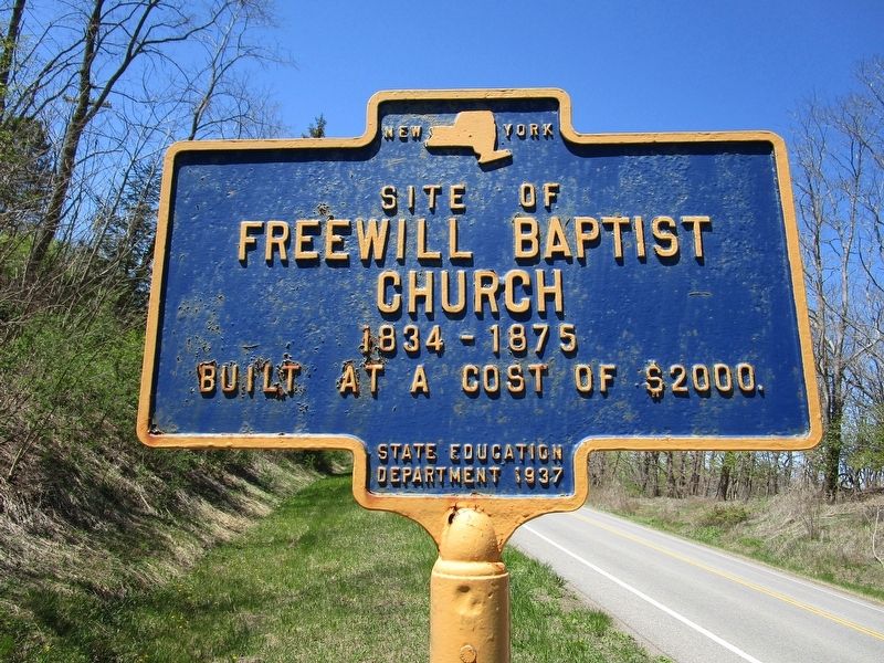 Freewill Baptist Church Marker image. Click for full size.