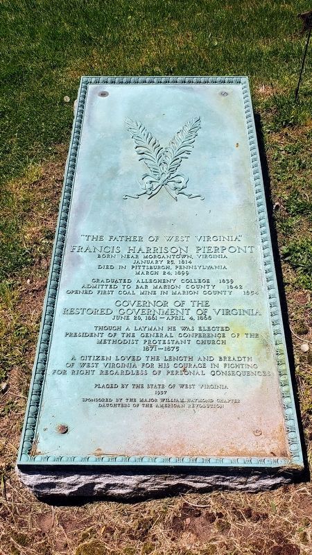 Grave of Francis Pierpont. Click for full size. Grave of Francis Pierpont image. Click for full size.