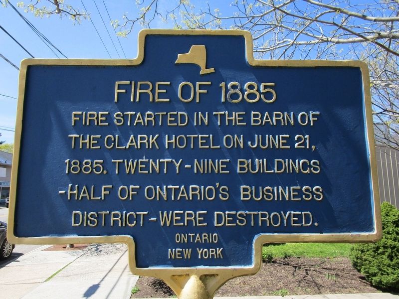 Fire of 1885 Marker image. Click for full size.