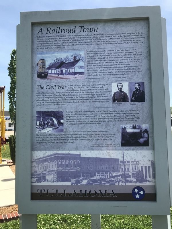 A Railroad Town Marker image. Click for full size.