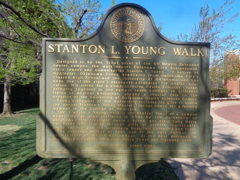Stanton L. Young Walk Marker image. Click for full size.