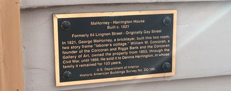 MaHorney - Harrington House Marker image. Click for full size.