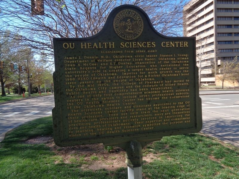 OU Health Sciences Center Marker image. Click for full size.