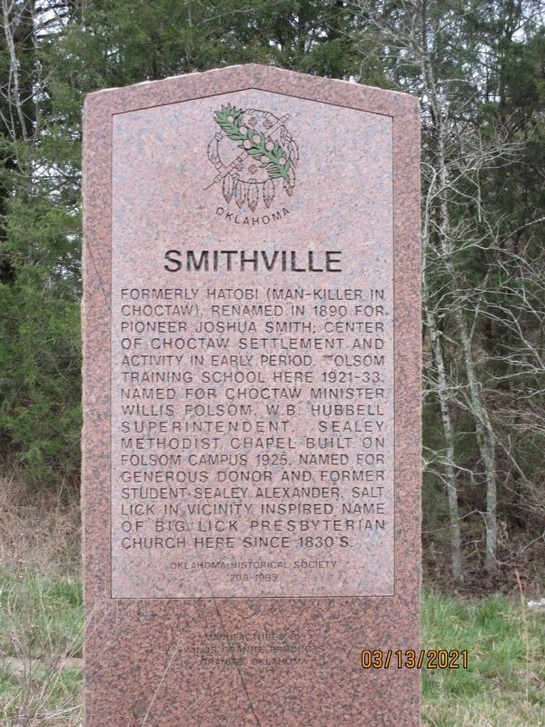 Smithville Marker. Click for full size. Smithville Marker image. Click for full size.