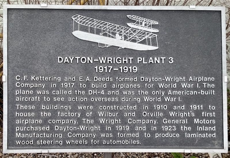 Dayton-Wright Plant 3 Marker. Click for full size. Dayton-Wright Plant 3 Marker image. Click for full size.
