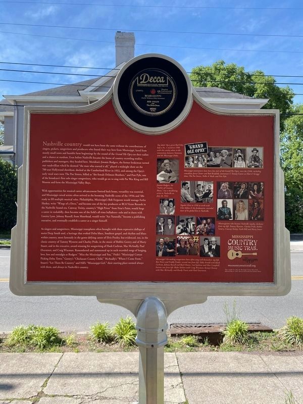 Mississippi to Nashville Marker. Click for full size. Mississippi to Nashville Marker image. Click for full size.