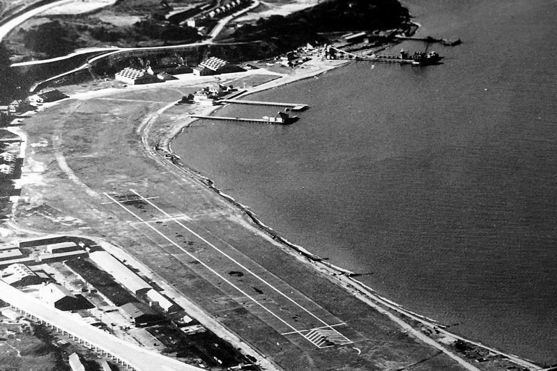 A 1937 aerial view looking northwest at Crissy Field (courtesy of Kevin Walsh) image. Click for more information.