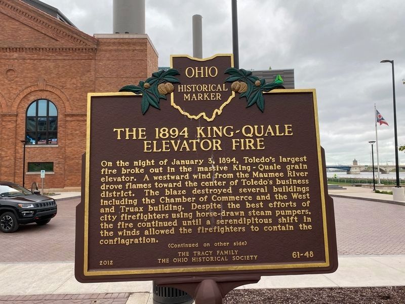 The 1894 King-Quale Elevator Fire Marker image. Click for full size.