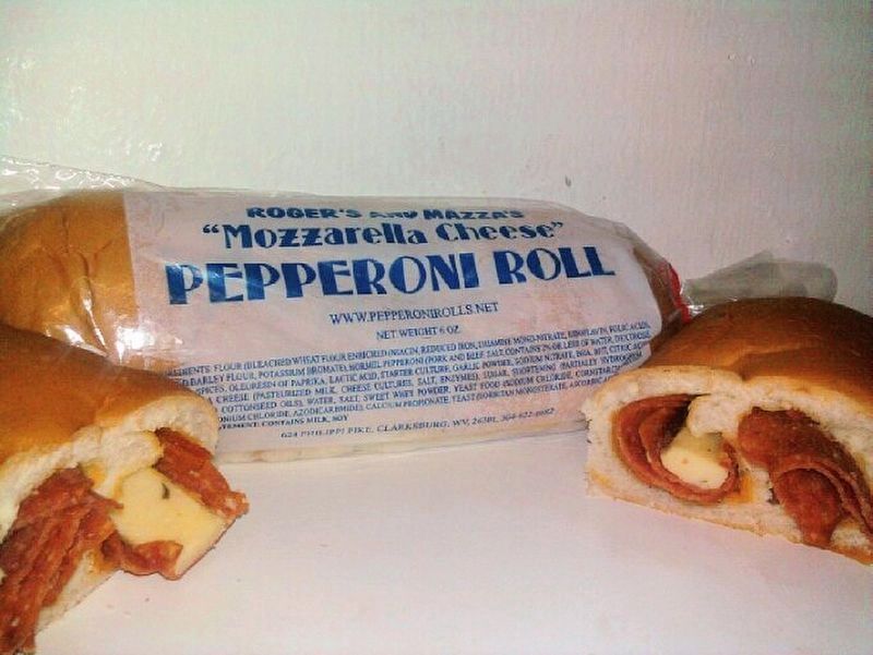 Roger�s and Mazza�s Mozzarella Cheese Pepperoni Roll image. Click for full size.